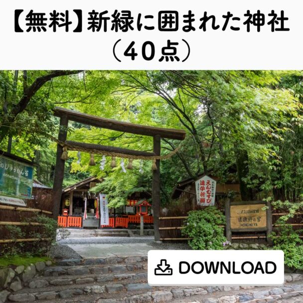 【無料】新緑に囲まれた神社(40点)