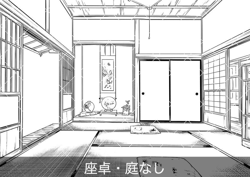 z5_古民家_和室01【3_座卓・庭なし】